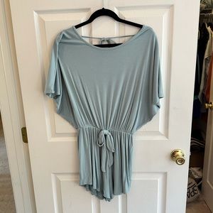 Pink Lily Tie front and Open Back Romper